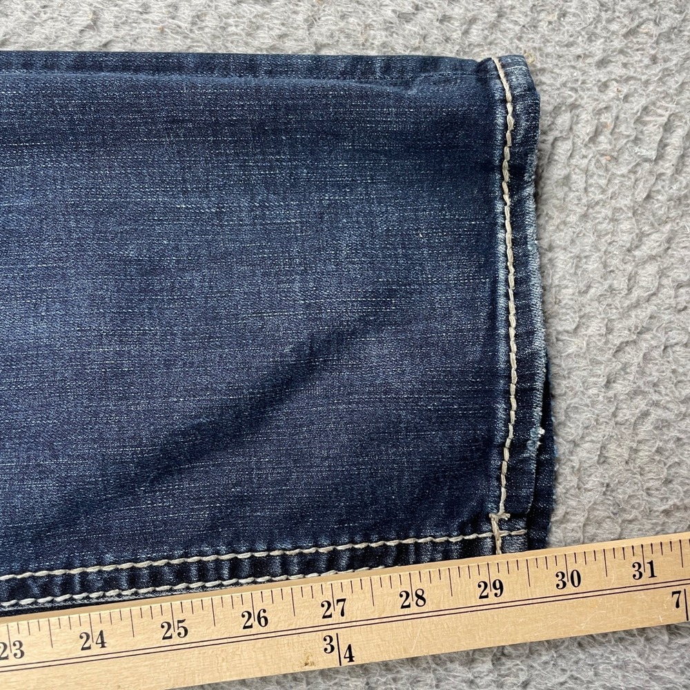 Silver Jeans Womens 16 Blue Suki Mid Straight Dark Wash Denim - Picture 6 of 10